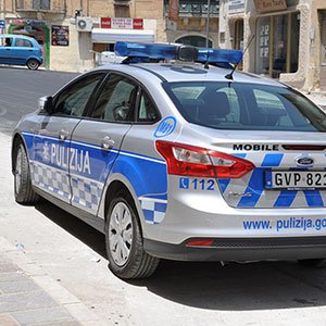Maltese police car in the street